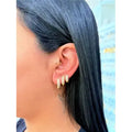 Conjunto de Brincos Folheado a Ouro