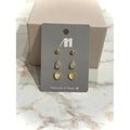Conjunto de Brincos Folheado a Ouro