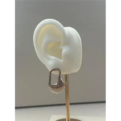 Brinco Folheado a Ouro Branco