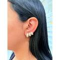Conjunto de Brincos Folheado a Ouro