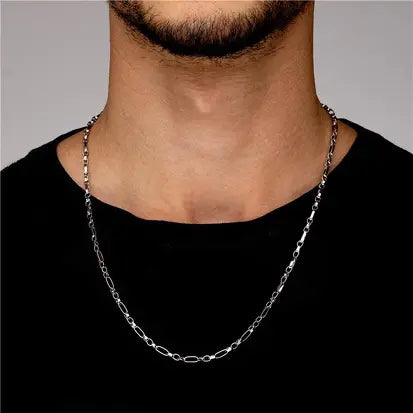 Corrente Masculina Cadeado Alternado 3X1 / 60 Cm