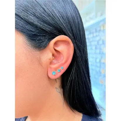 Conjunto de Brincos Folheado a Ouro