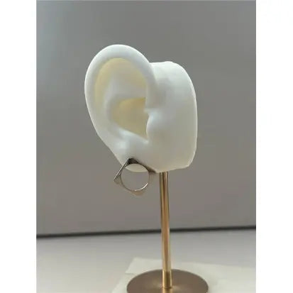 Brinco Folheado a Ouro Branco