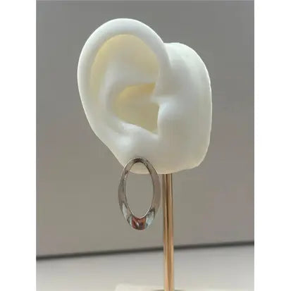 Brinco Folheado a Ouro Branco