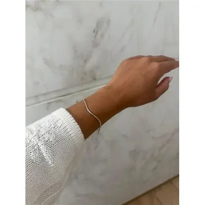 Bracelete Folheado a Ouro Branco