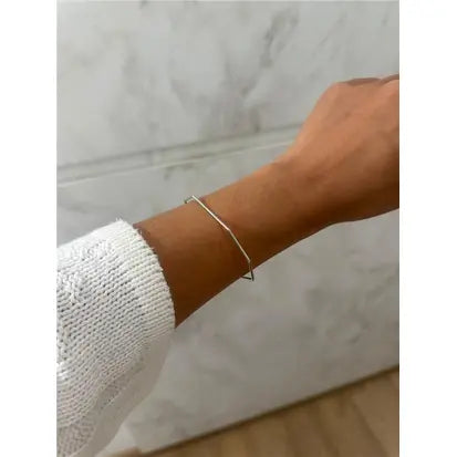 Bracelete Folheado a Ouro Branco