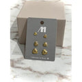 Conjunto de Brincos Folheado a Ouro